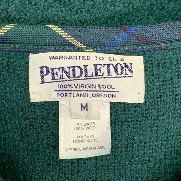 Pendleton Women's 100%‎ Wool Plaid Lined Button Up Cardigan Sweater Size M - Picture 6 of 11